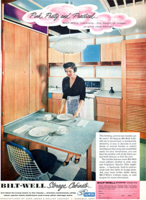 Mid-Century Modern Eames Chair GEORGE NELSON LAMP Bilt-Well MCM 1957 Print Ad
