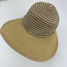 Sun N Sand Womens Beige Weaved Sun Cap Hat Fitted One Size