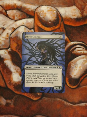 custom metal mtg cards Magic the Gathering Sliver Construct Hand Painted Unique Custom MTG Alter