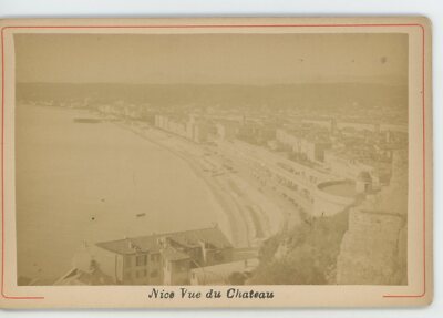Vue du Chateau Nice France France Antique Historical Cabinet Card 4X6