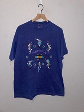 1990s Oneita AZ Arizona Native American Striped Indian Dance Shirt VTG 90s L Lar