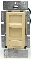 Lutron Skylark Contour CT-600P-IV Ivory 1-Pole Dimmer Rocker+Slide Light Switch