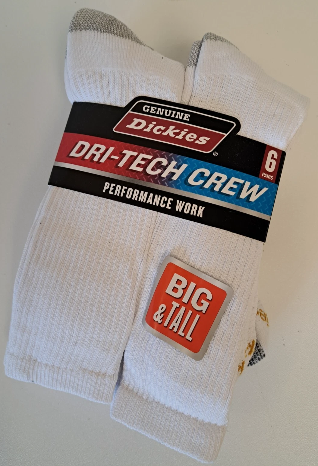 Dickies Size 12-15 Big and Tall Mens Comfort Crew Work Socks 6 Pairs Pack White
Opens in a new windo