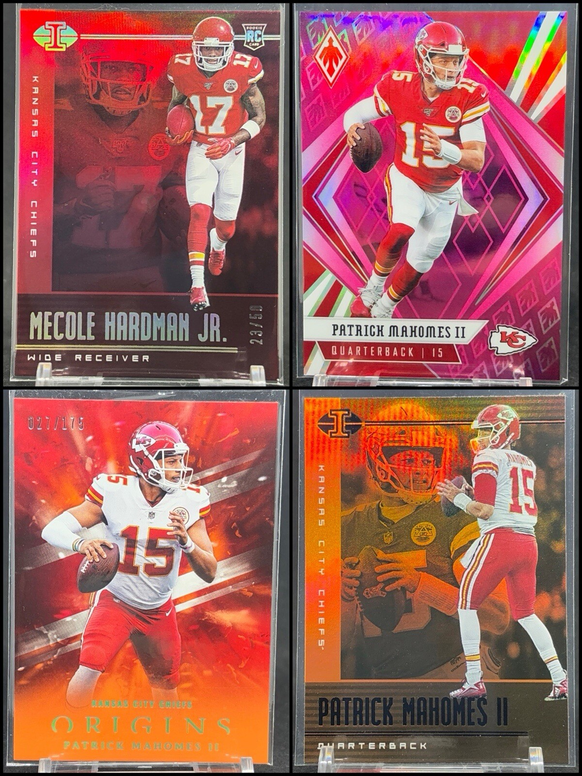 Patrick Mahomes 2018 Origins Orange /175 Pink Phoenix: Chiefs Parallel, Auto Lot