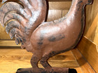 Farmhouse Chicken Dark Red & Black Metal  16" x 14”  3D Sign on stand — photo 5