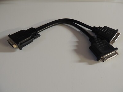 HP/Dell Single DMS-59 to Dual DVI -I Y Splitter Video Cable 