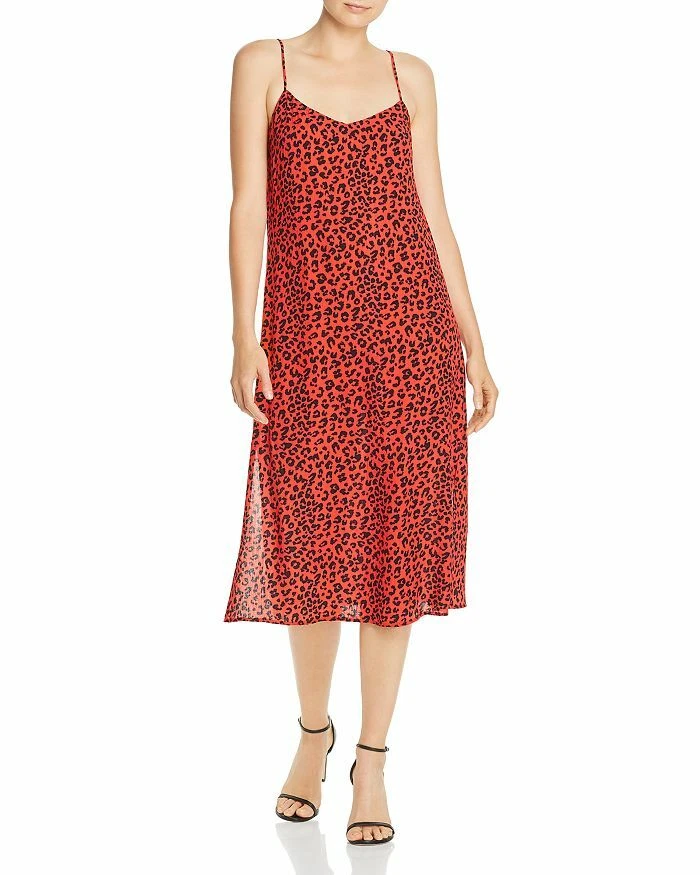 charlie holiday feline red leopard print midi dress