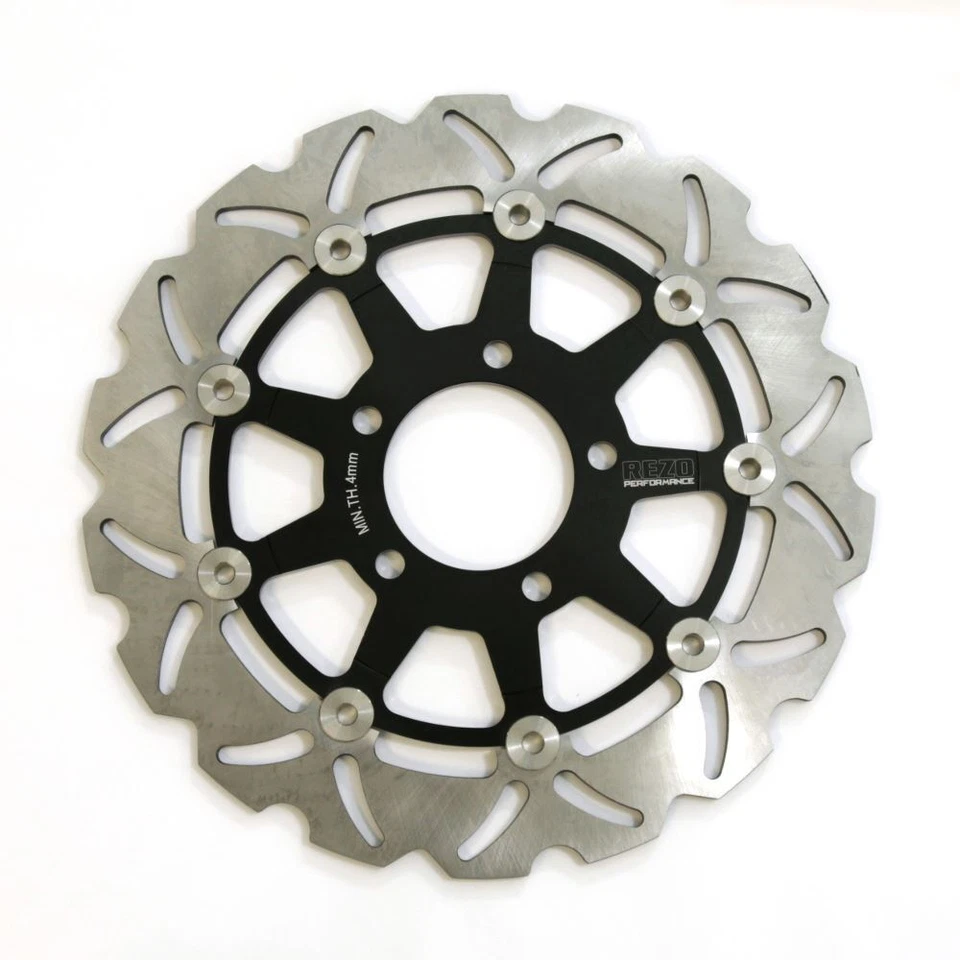 Par de discos de rotor de freno delantero ondulado Rezo para Suzuki SV 650 S 03-12 Foto 3 de 4