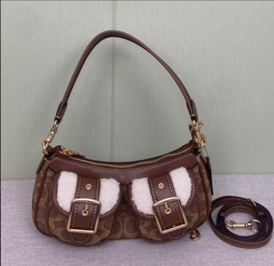 Coach Ashton Baguette Shoulder Bag Crossbody  CY658 Brown Casual Leather JAPAN
