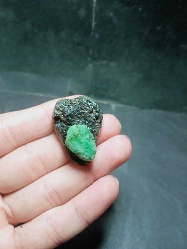 Big Emerald Rough, Natural Zambian Emerald Rough Stone, May Birthstone Emerald. - Picture 6 of 6