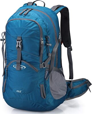G4Free 45L Hiking Backpacks with Rain Cover Waterproof Trekking