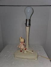 Vtg 60's RARE Nursery Seesaw Wooden TEETER TOTTER Lamp Working Girl incomplete