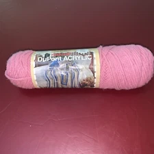 Dupont Acrylic 4-Ply National Yarn Crafts L.t. Pink 612 Afghans Vintage Natural