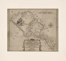 20" x 24" 1747 Map A survey of the northern neck of Virginia, being the land