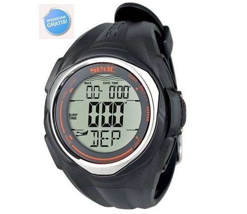 Computer Orologio Subacqueo Seac Partner Nero Pesca Sub Apnea | eBay