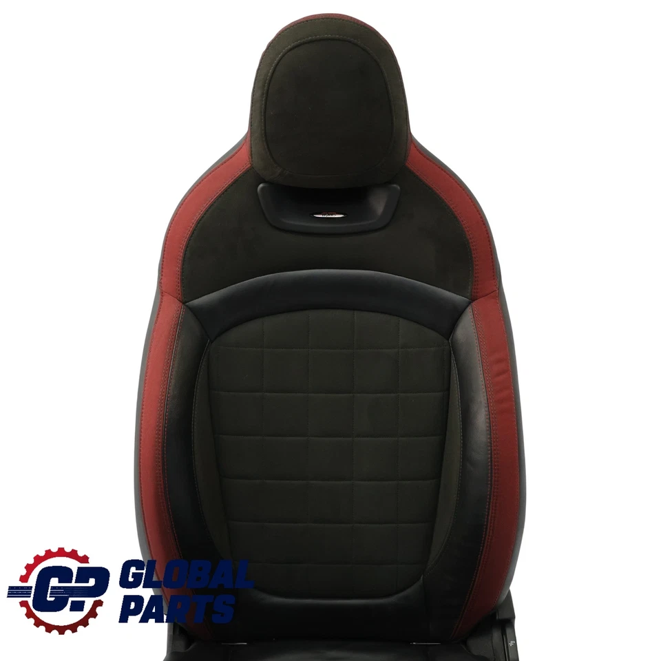 Sedile anteriore Mini F56 F60 JCW Dinamica Sport Sinistro Rosso Nero Mezza Pelle - Imagen 4 de 4