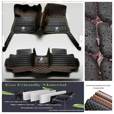Custom For BMW All Model Car Floor Mats Carpets Waterproof Cargo Liners Handmade - Imagen 40 de 42