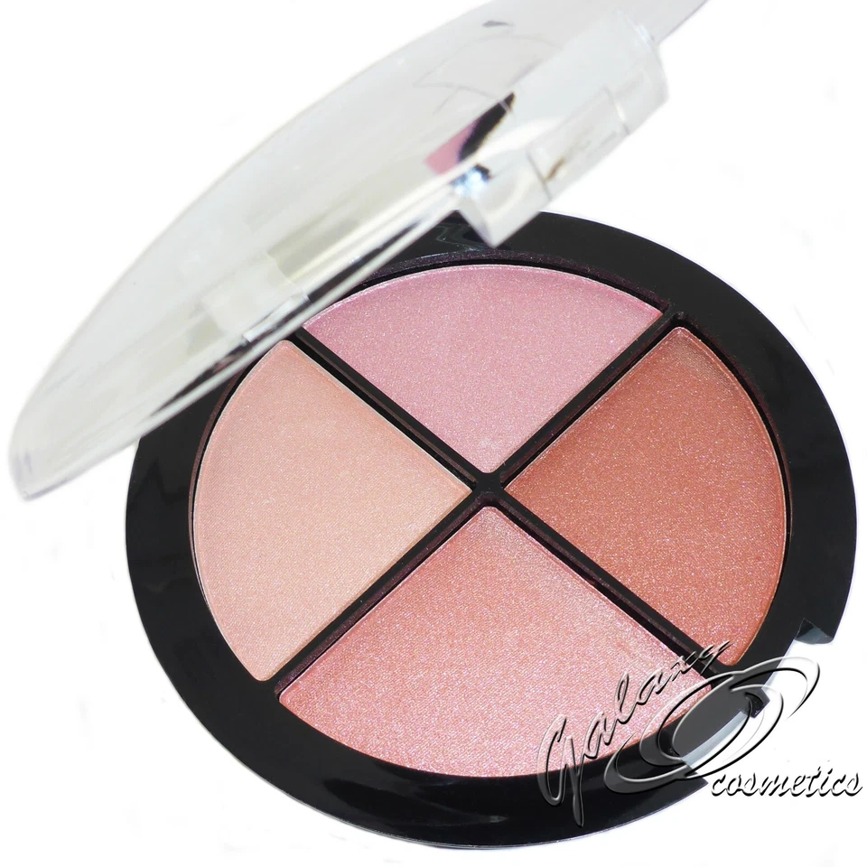 Technic MEGA BLUSH Compact Quad Blusher Palette Natural Pink Shimmer Colours - Image 2 of 3