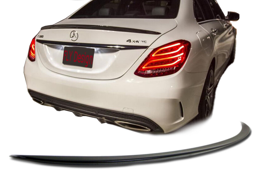 Rear Spoiler for MERCEDES W205 Coupe C Class Tuning Spoiler BLACK Painted