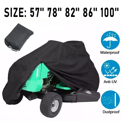 57'' 83'' Riding Lawn Tractor Mower Cover Waterproof Resistant Garden Protector