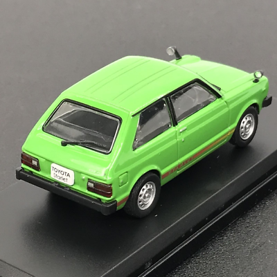 Mini Car Toyota Starlet 1978 Green 1/43 Scale Box Display Diecast