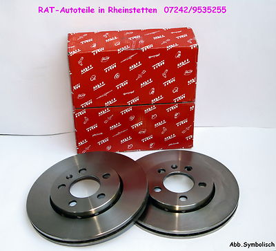 Bremsscheiben 2xTRW-DF2803-NEU-256mm-VA-VW Fox,Golf IV(1J1,1J5),V(1K1),Plus,Polo