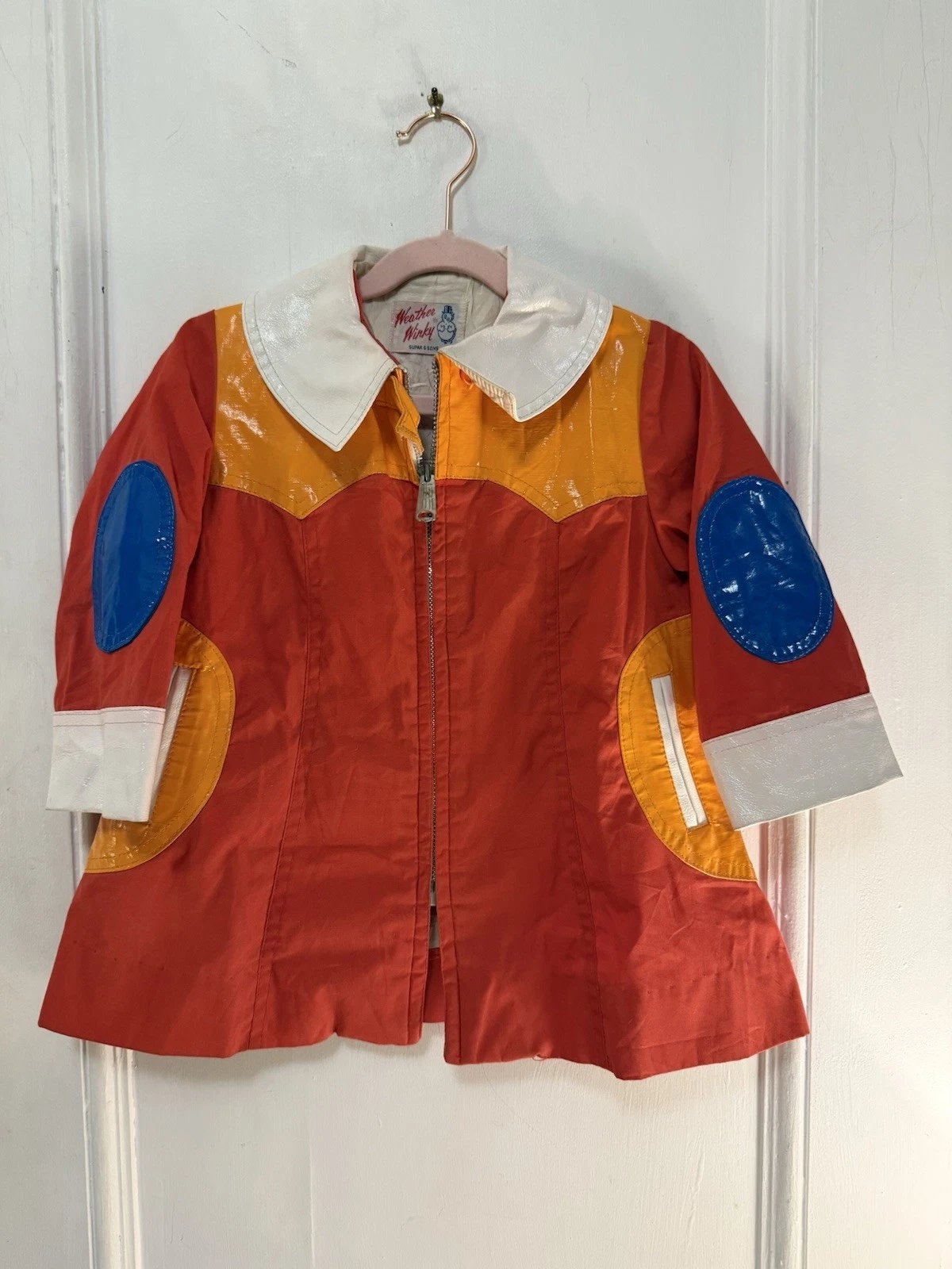Vintage 60s Colorblock Rain Jacket Weather Winky Supak &Sons Togs Size 3-4