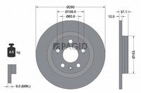 2X Pagid Bremsscheibe 56238NC FüR Volvo XC40 536 Mild Hybrid Awd Recharge Plug