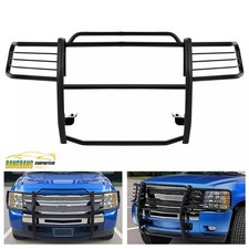 Fits 2007-2014 Suburban Tahoe Avalanche 1500 Bumper Grillbrush Guard In Black