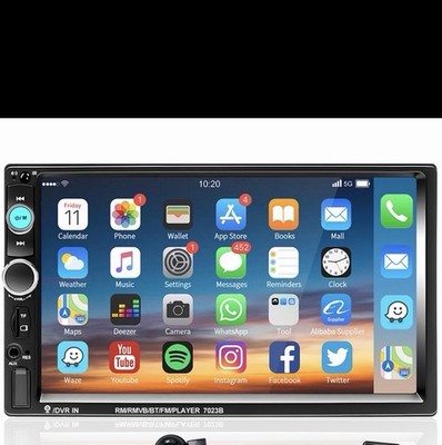 Podofo Car Stereo Double Din Radio 7 Inch MP5 Player with HD Touch Bar Remote