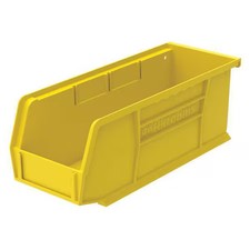 Akro-Mils 30224Yello Hang & Stack Storage Bin, Plastic, Yellow, 4 In H, 4 1/8