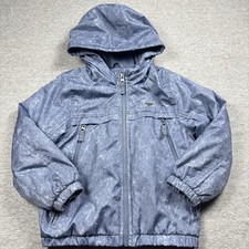 Oshkosh B  Gosh Size 5 Fleece Lined Midweight Jacket Hooded Full Zip Blue Coat