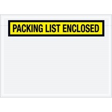 6 3/4 x 5" Yellow "Packing List Enclosed" Envelopes-1000 per Case