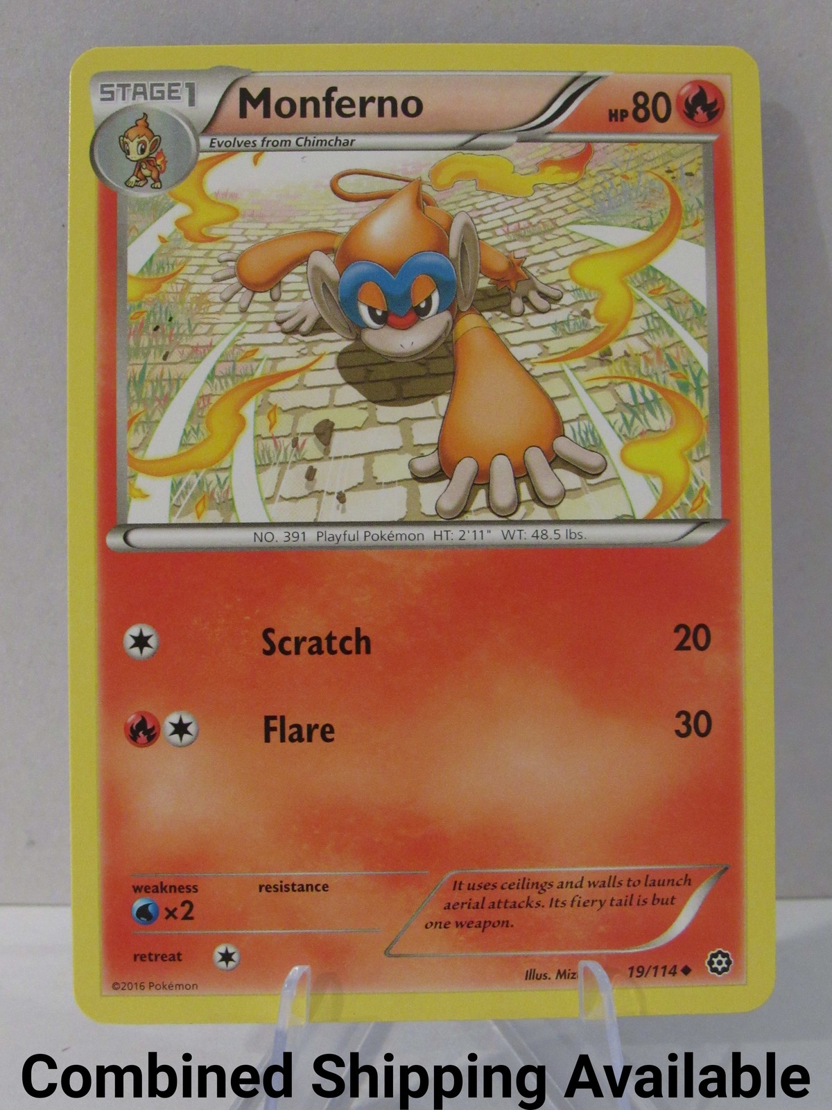 Monferno 19/114 XY - Steam Siege NM English 17478