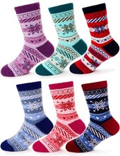 EBMORE Kids Merino Wool Thermal Socks for Toddlers Boys Girls, Warm Thick Winter