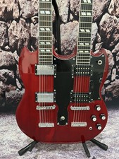 Factory Customization Electric Guitar S G  Double Neck 12+6 Strings Hot Sale