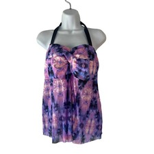 Target Women's Size XL Halter Top Tie Dye Tankini Swim Top