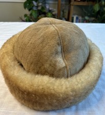 Vintage Orvis Women Sheepskin/Suede Hat - Made in USA - Size Medium