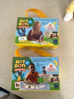 Lot of 2 Hot Dots Jr. Card Sets Numbers & Counting and Beginning Phonics
