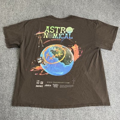 Cactus Jack Travis Scott Astronomical T Shirt Mens Size XL Brown Fortnite 2020