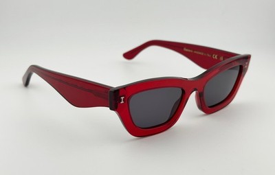 Illesteva Donna 229119 C10 Cat Eye Sunglasses Red Handmade Italy 52-20-145