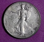 1938-D ~ Walking Liberty 50c  ~ XF/AU ~ Rare Date ~ Very Sharp Looking Coin!!