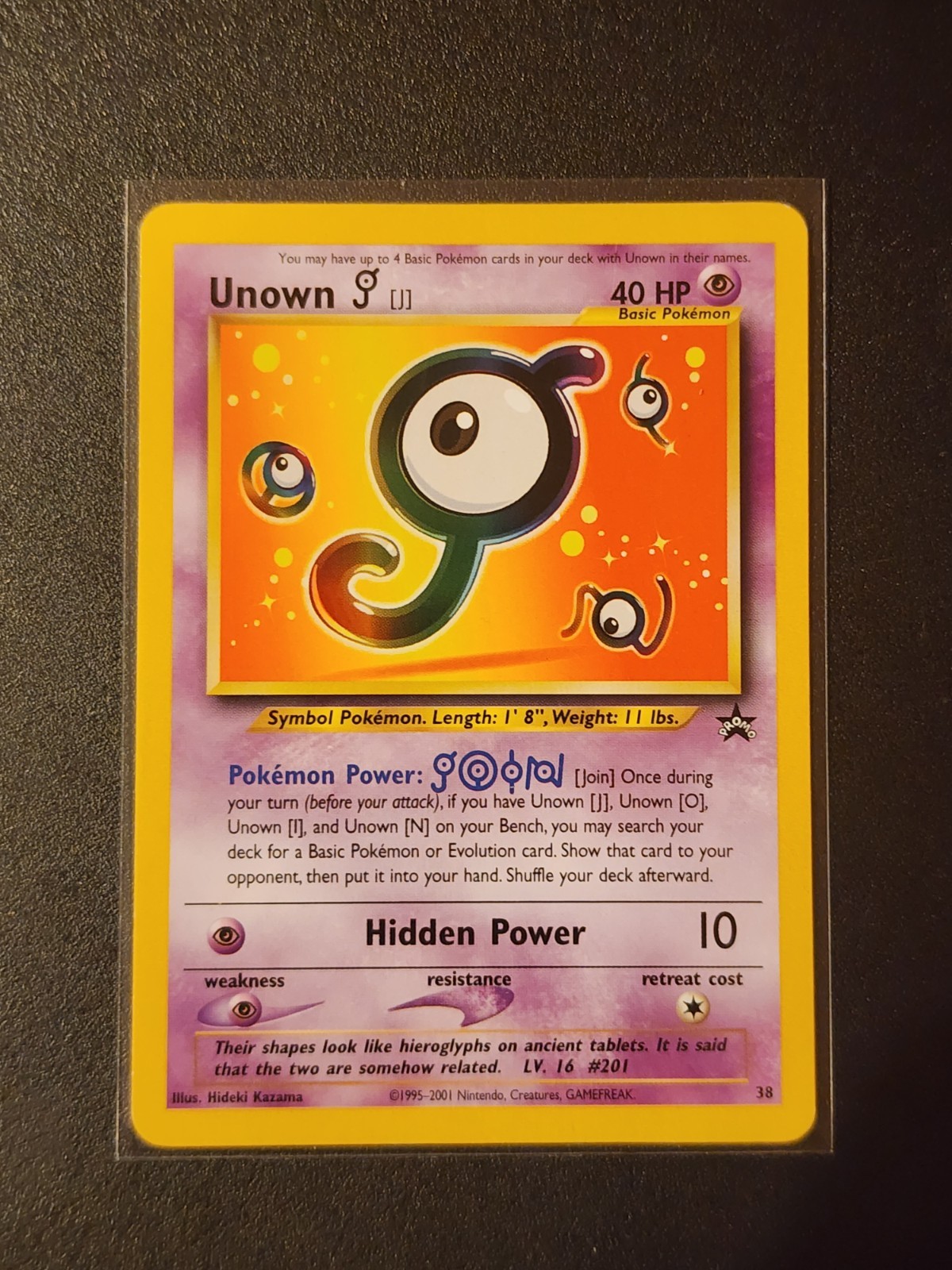 Pokemon Card Unown [J] 38 Wizards Black Star Promos Promo NM
