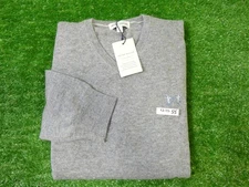Peter Millar Crown Heritage Cashmere Golf Sweater NGLA Logo Oslo Grey Medium