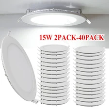 40Pack 7Inch LED Ceiling Lights Ultra-Thin Recessed Retrofits Kit 6000K Daylight