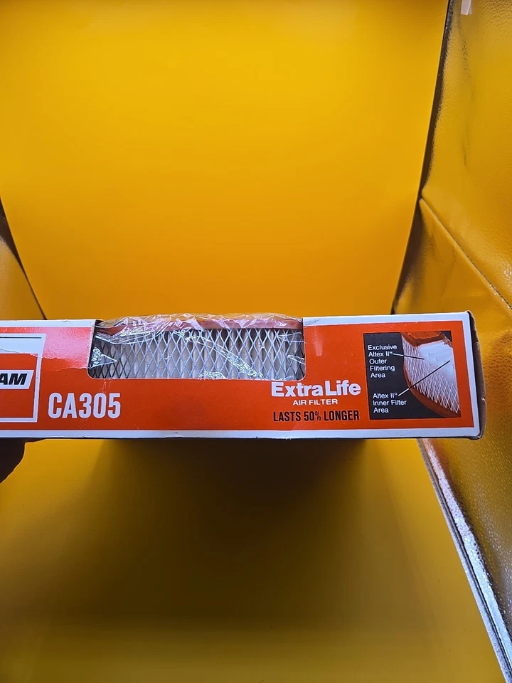 Новый из старых запасов винтажный рамочный совершенно воздушный фильтр CA305, НОВЫЙ В УПАКОВКЕ, коллекционер рекламы - Изображение 2 из 4