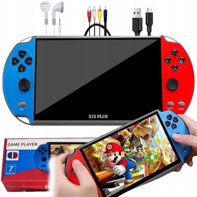 X12 plus Handheld Spielkonsole 2700 Spiele 16GB 7'' MP5 Video Retro Game Console