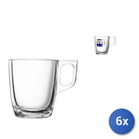 6X Arc Tassen FüR Kaffee Neu Aus Transparentem Glas Ohne Unterteller CL9