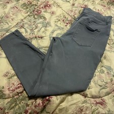 Maurices Womens Gray Stretch Pants Slim Leg Ankle Length Size L