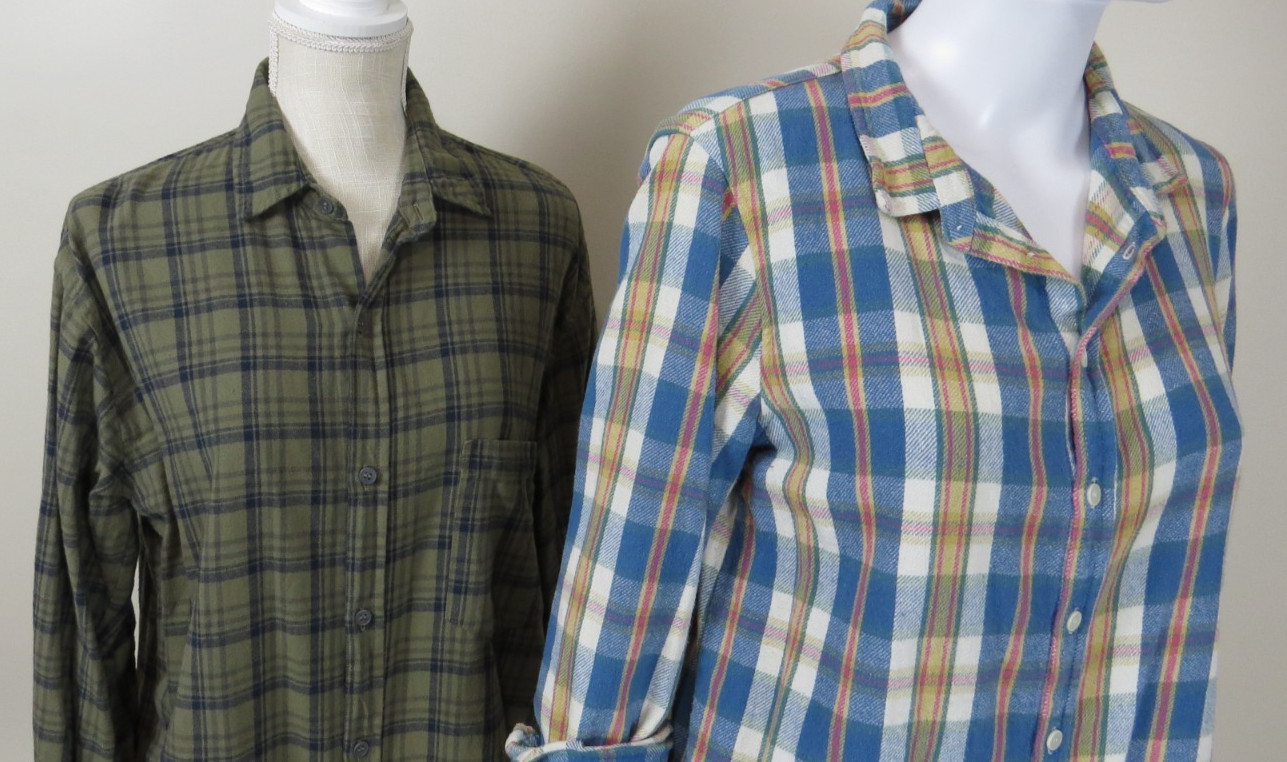 CP Shades Flannel Plaid Shirts (Bundle of 2) Cotton SIZE Small TWO Button Up image 2